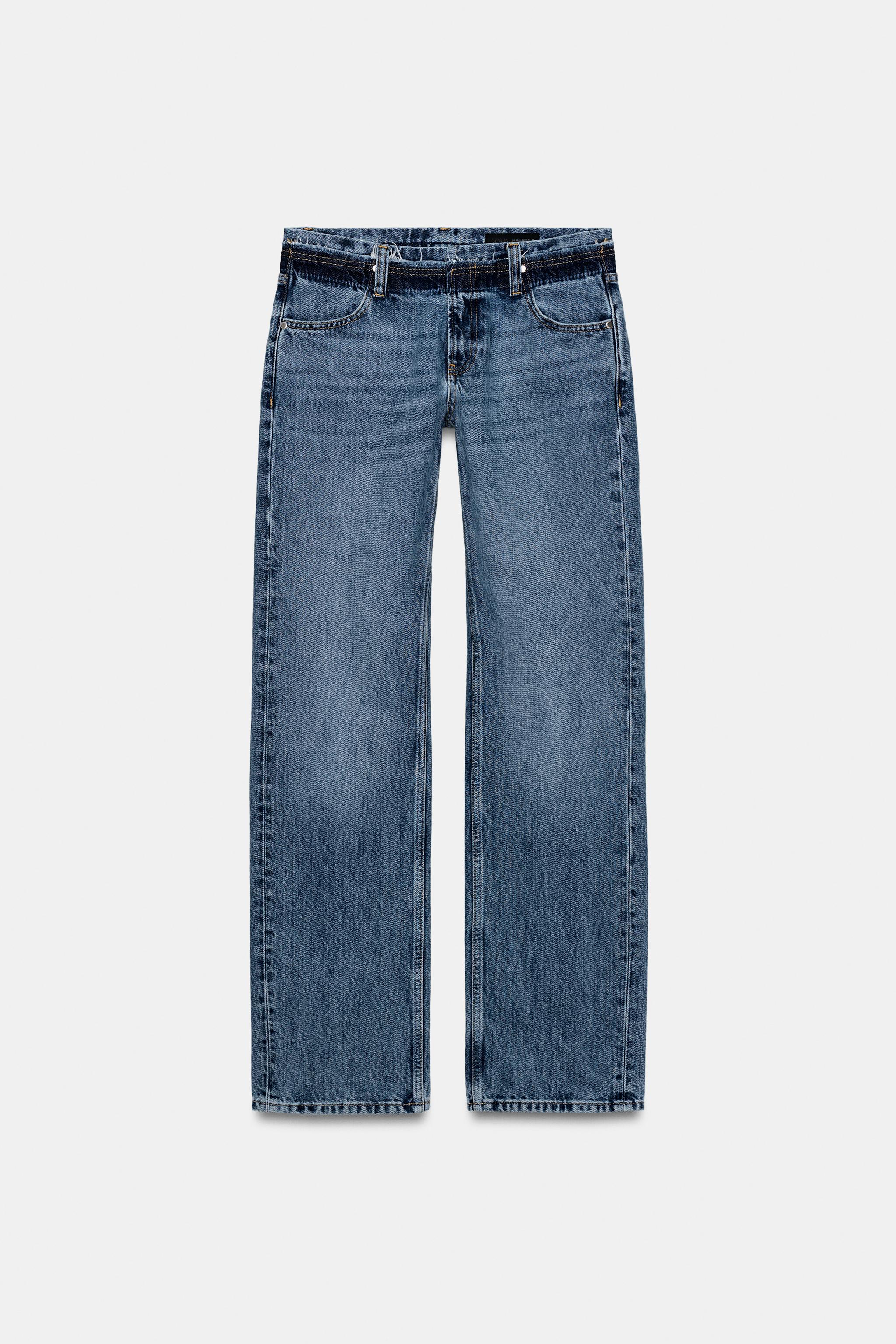ZW COLLECTION LOW-RISE STRAIGHT LEG JEANS