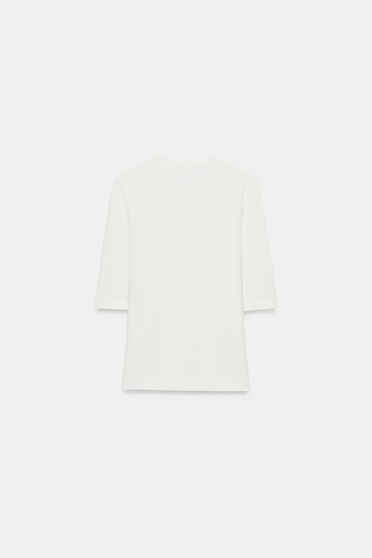 ELBOW-SLEEVE T-SHIRT — White