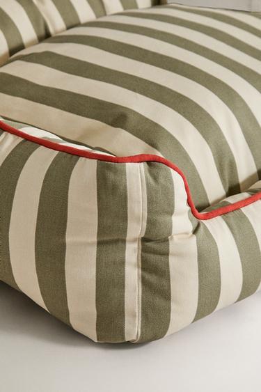 STRIPED PET BED WITH PIPING - Light green by Zara - Image 3