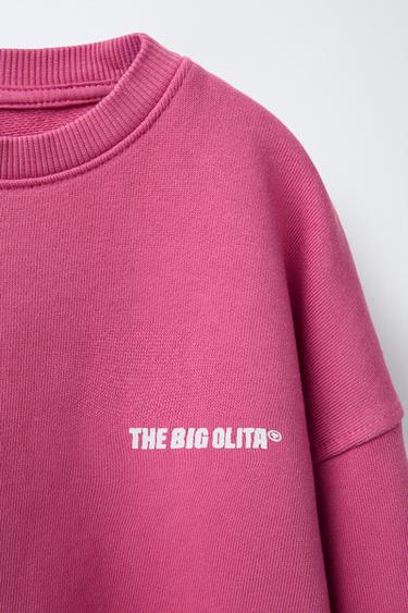 SWEATSHIRT WITH PRINTED SLOGAN - Fuchsia by Zara - Image 2