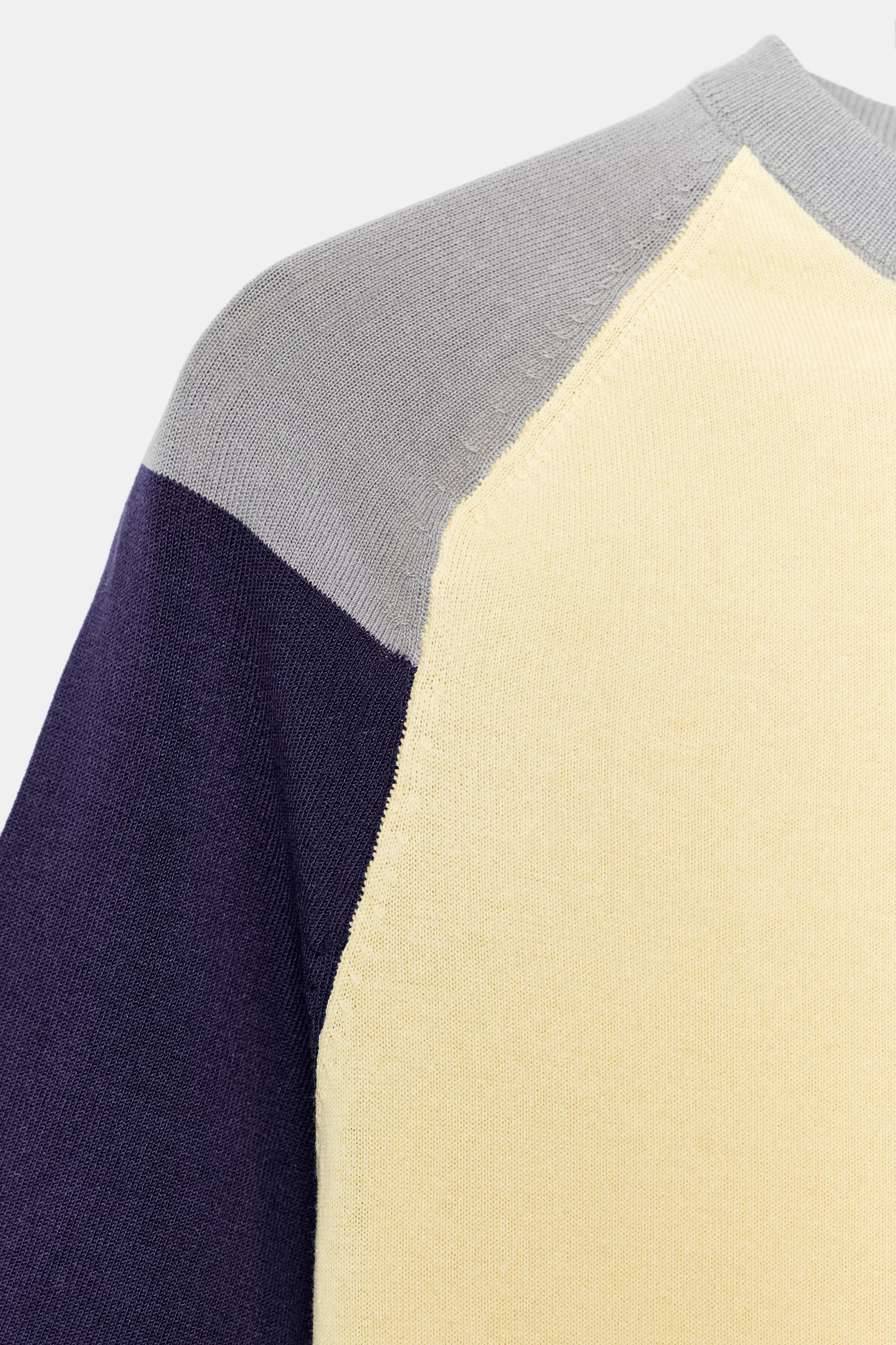 COLOR BLOCK KNIT TOP