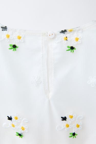 EMBROIDERED TULLE DRESS - Oyster-white by Zara - Image 3