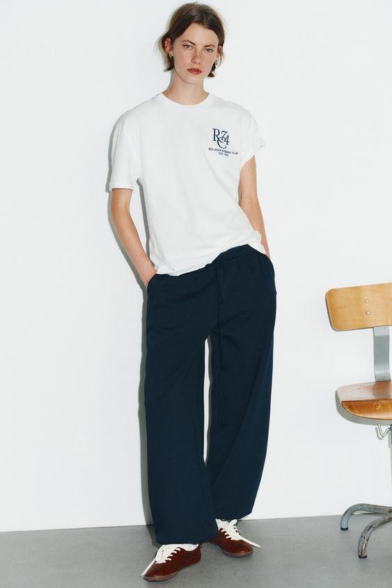 TEXT EMBROIDERED T-SHIRT