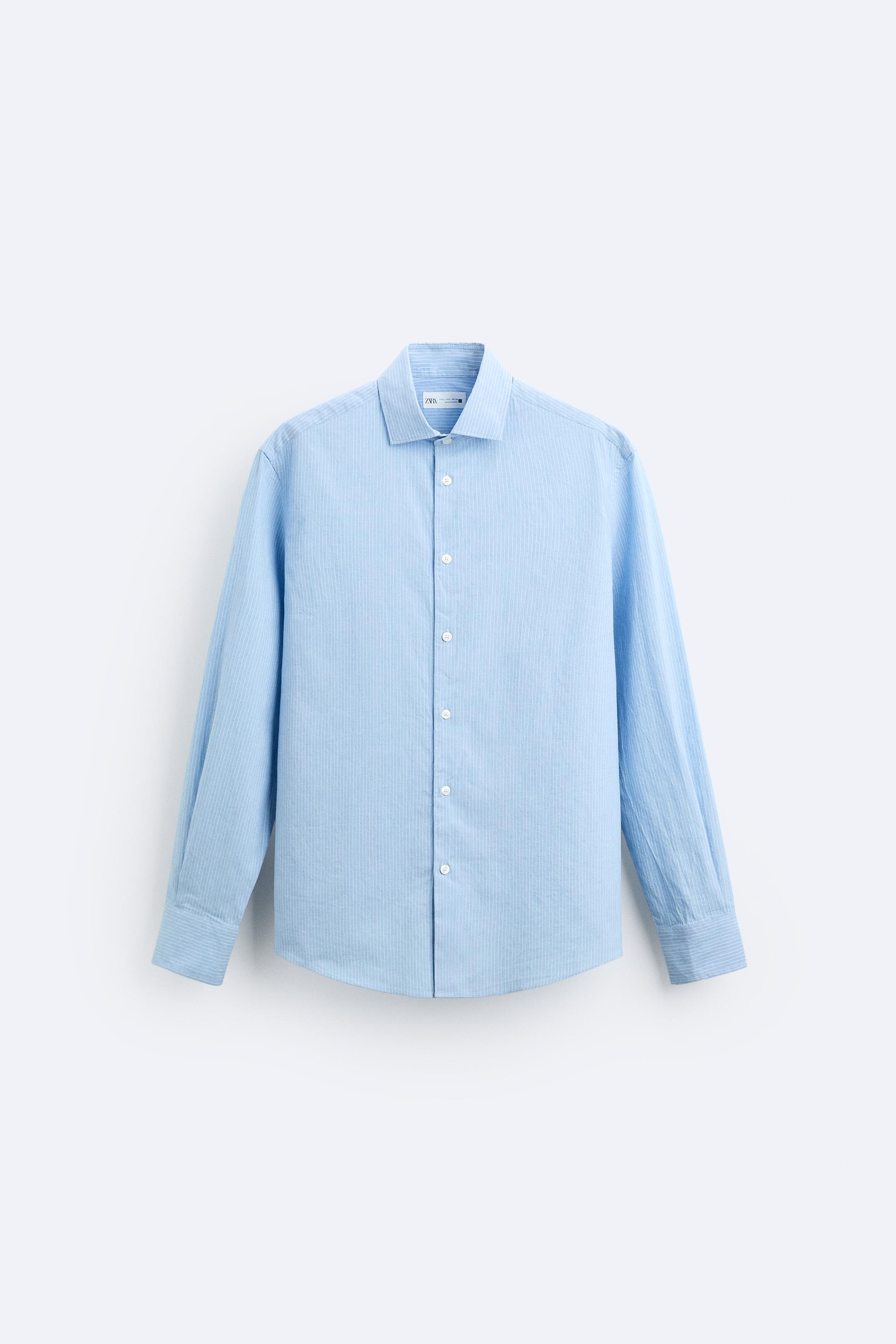 STRIPED COTTON - LINEN SHIRT
