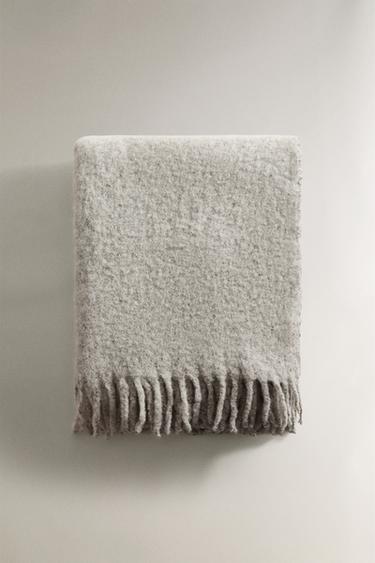 WOOL THROW - Light grey by Zara - Image 3