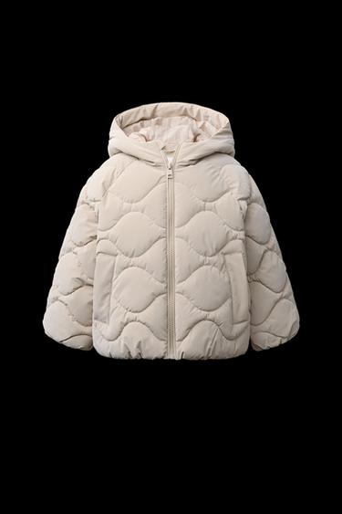 Zara ELASTICIZED PUFFER JACKET - Sand - Image 0
