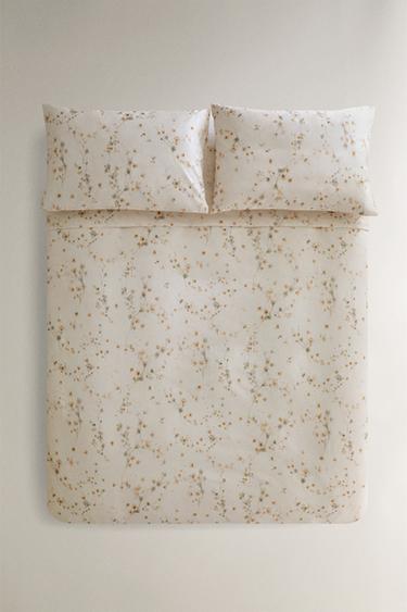 HOUSSE DE COUETTE IMPRIMÉ FLEUR - Blanc cassé de Zara - Image 4