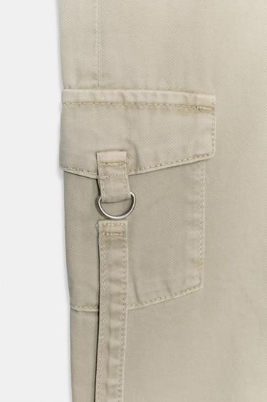 CARGO TROUSERS WITH SEAMS - Stone by Zara - Image 8