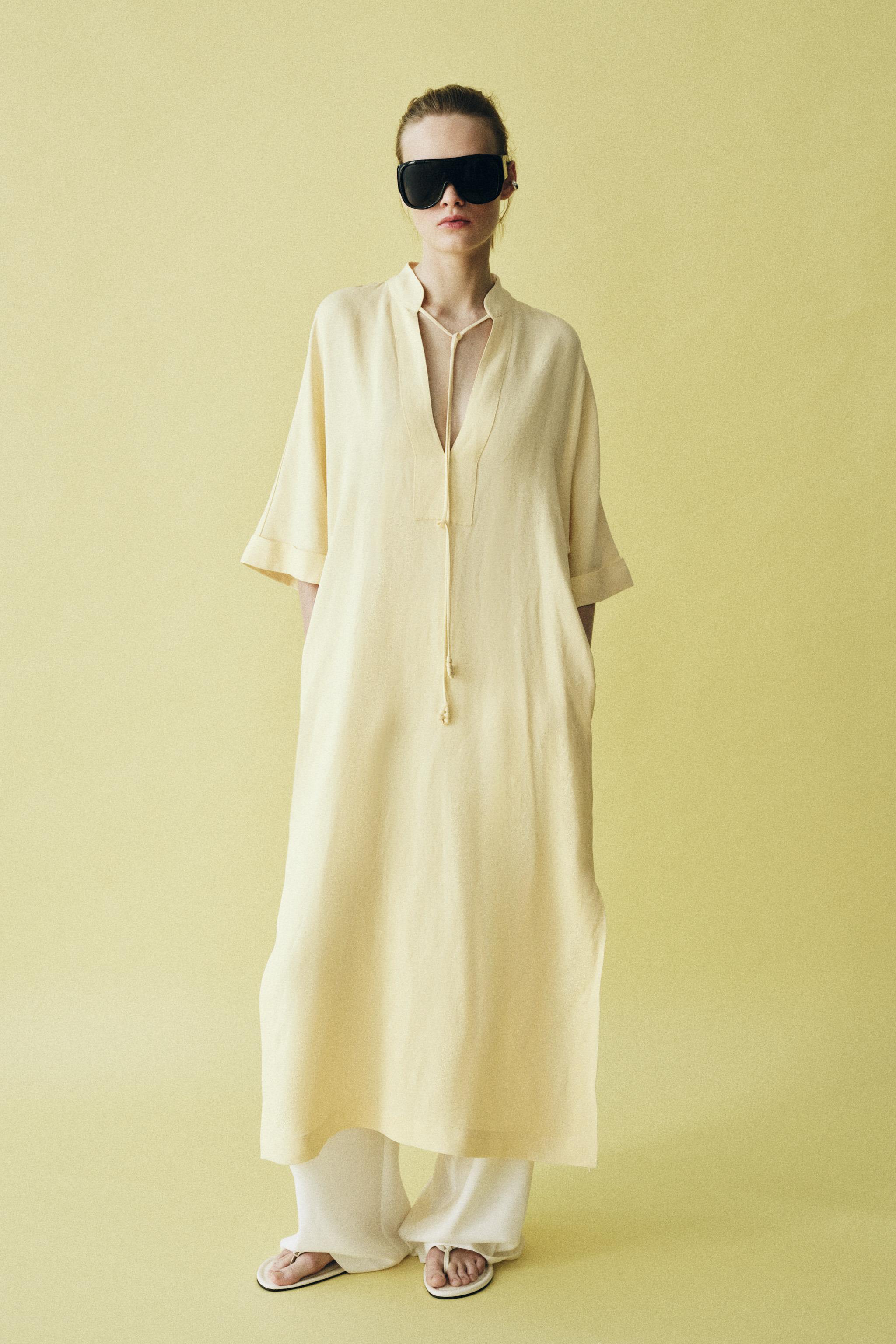 Zara ZW COLLECTION MİDİ ELBİSE görsel 4
