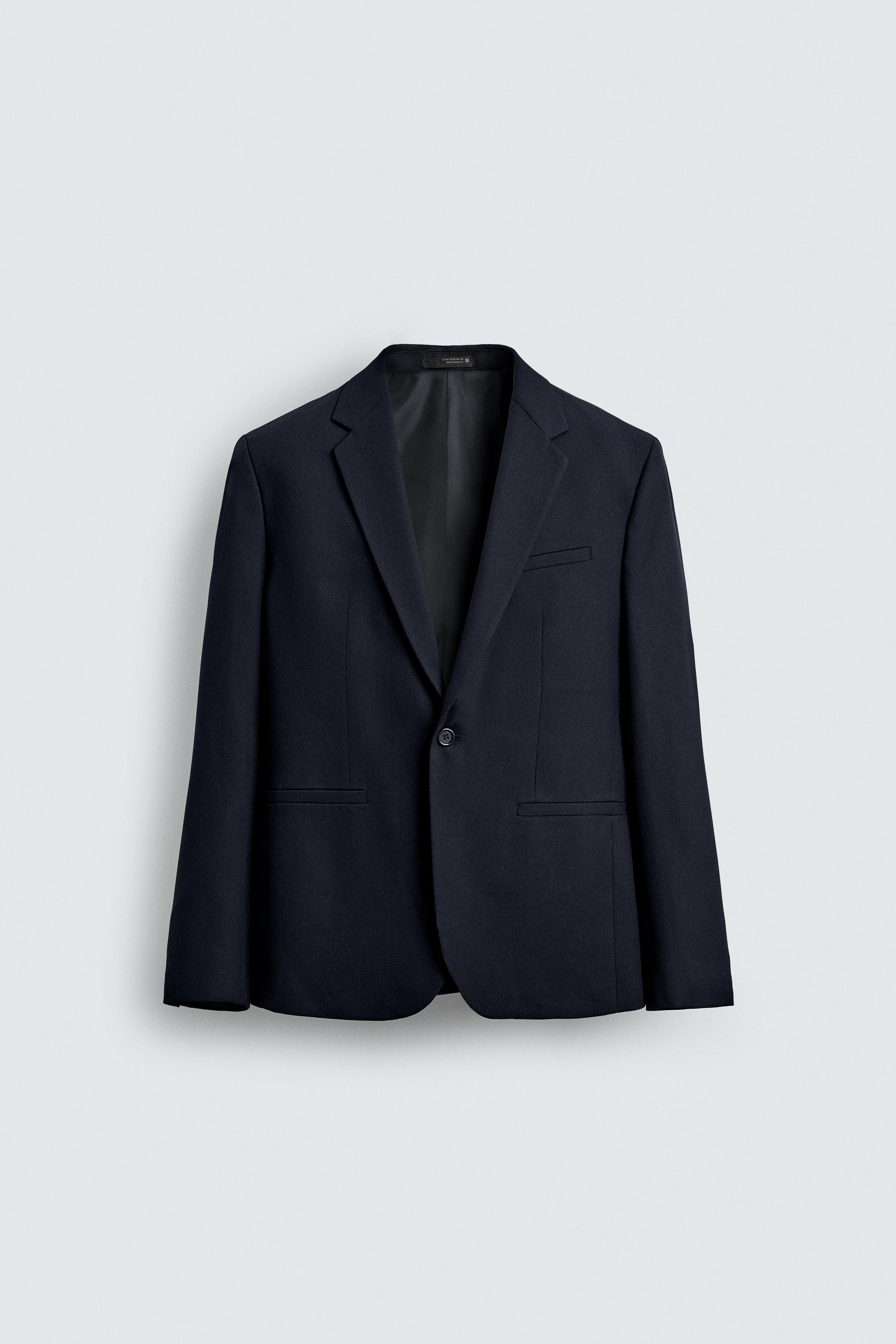 WOOL BLEND SUIT BLAZER - Navy blue | ZARA South Africa