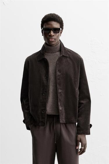 CORDUROY JACKET - Black / Brown by Zara - Image 0