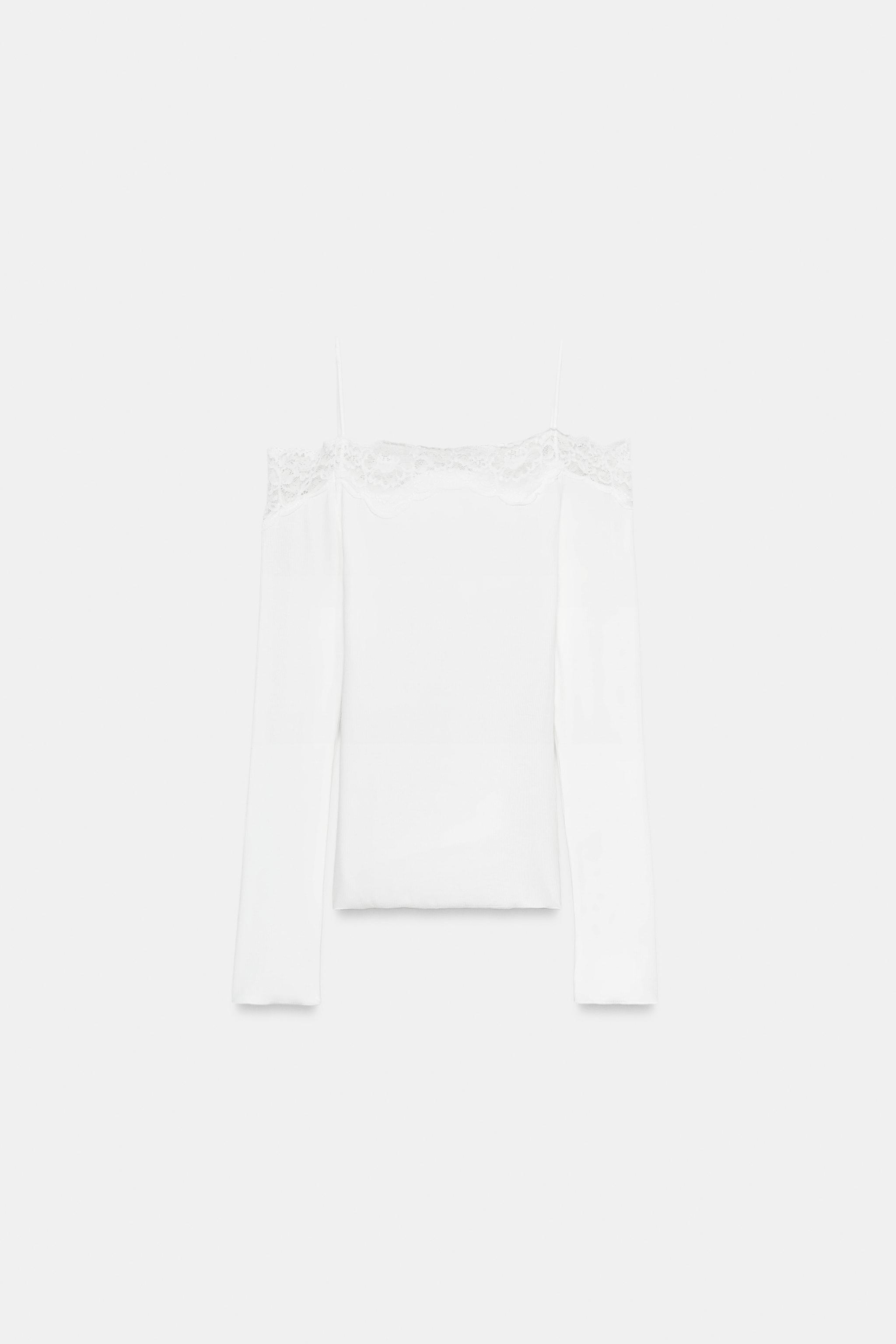オフショルダーTシャツ - ブラック | ZARA Japan / 日本
