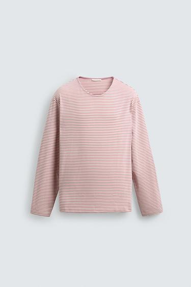 ЖАККАРДОВАЯ ФУТБОЛКА В ПОЛОСКУ — Полоски от Zara