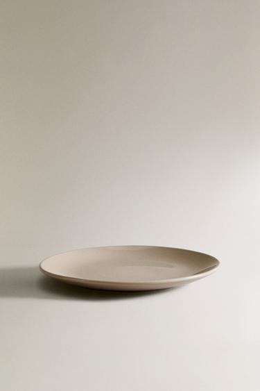 STONEWARE DESSERT PLATE - Taupe grey by Zara - Image 1