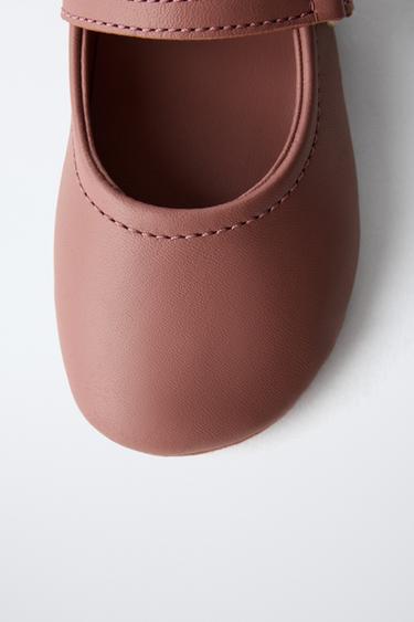 LEATHER BALLERINAS - Pink by Zara - Image 3