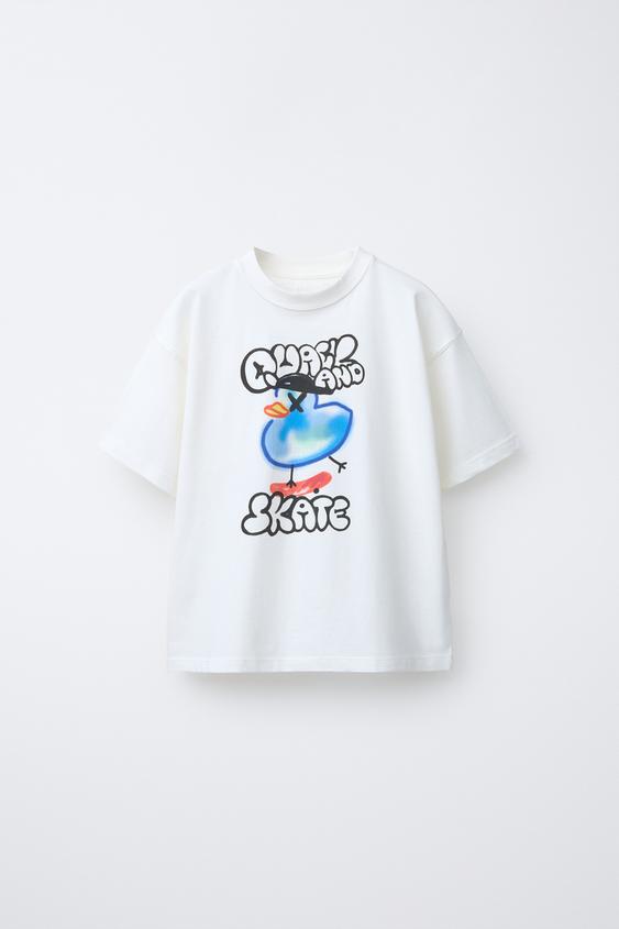 GRAFFITI DOLL T-SHIRT - Oyster-white by Zara - Image 0