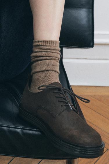 CHAUSSETTES HAUTES - Marron clair de Zara - Image 2