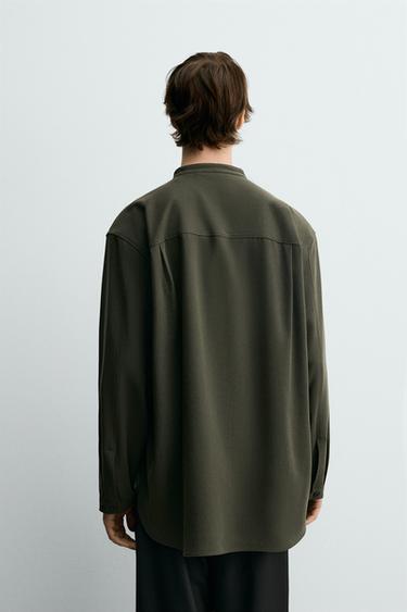 MULTI-POSITION FLOWING SHIRT - Khaki by Zara - Image 2