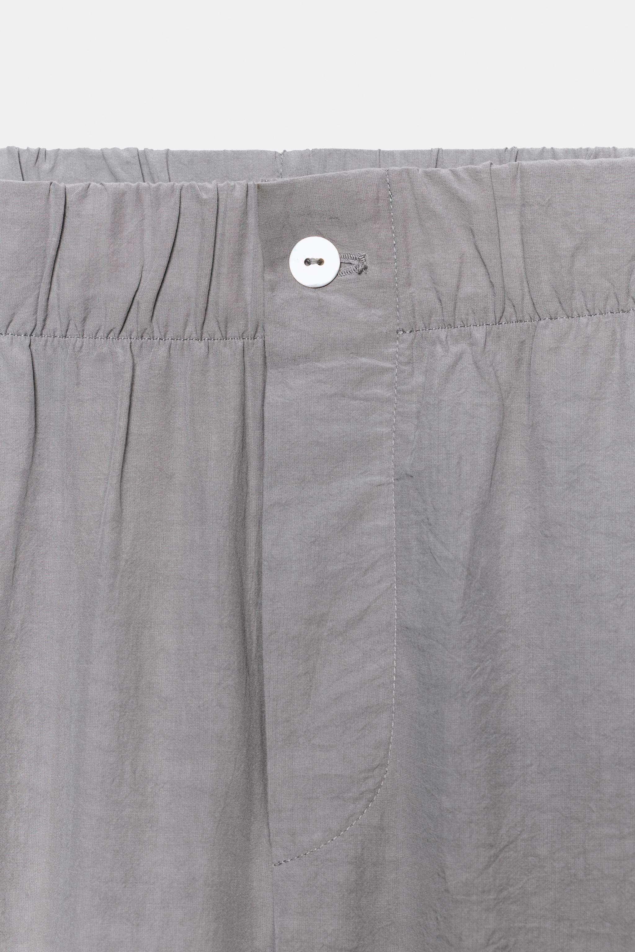 Zara ELASTİK CROP FIT PANTOLON görsel 5