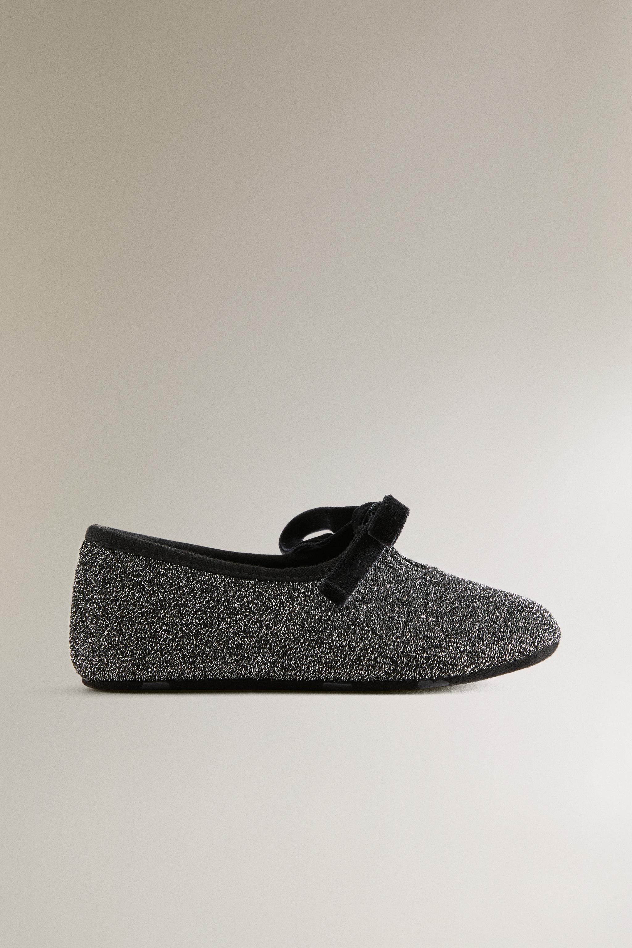 CHILDREN'S GLITTER BALLET FLATS
