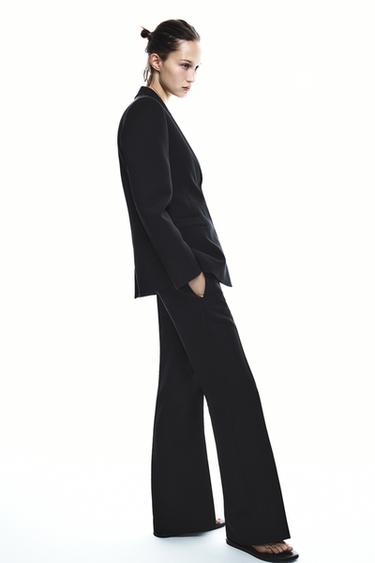 Zara ZW COLLECTION FLARED PANTS - Black