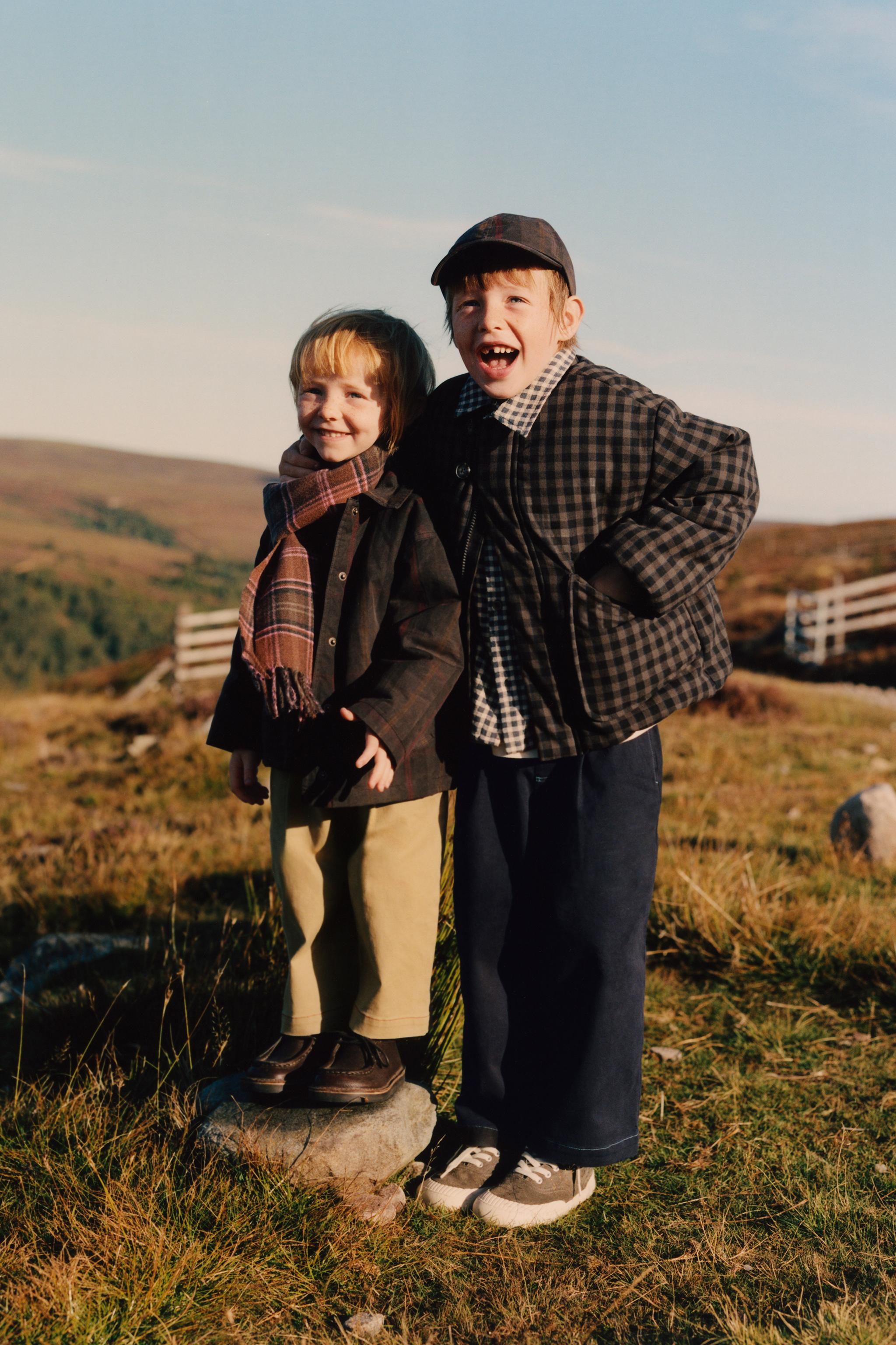 ZARA TIMELESS - キルティングチェック柄コート - ブラウン