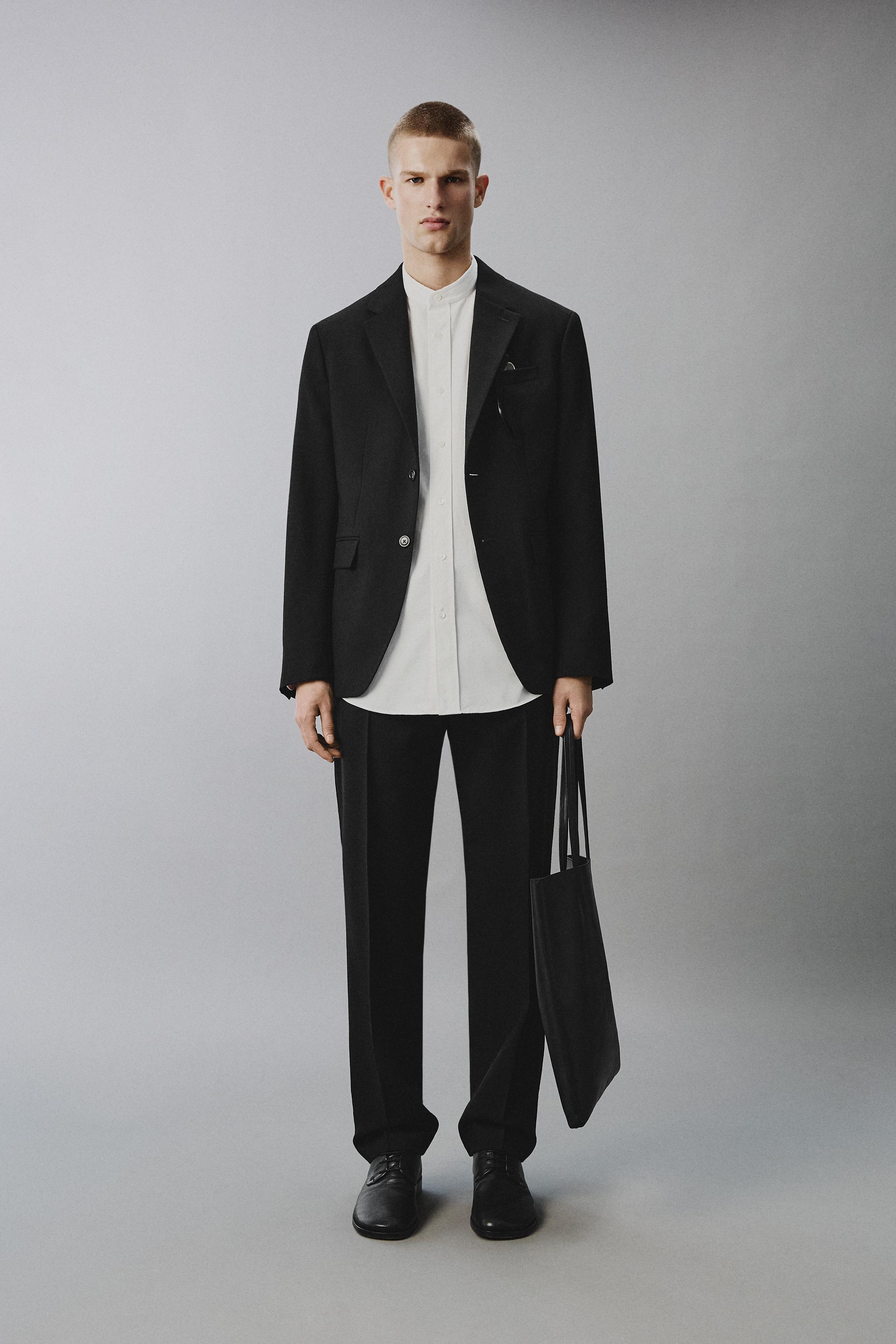 100% WOOL SUIT PANTS