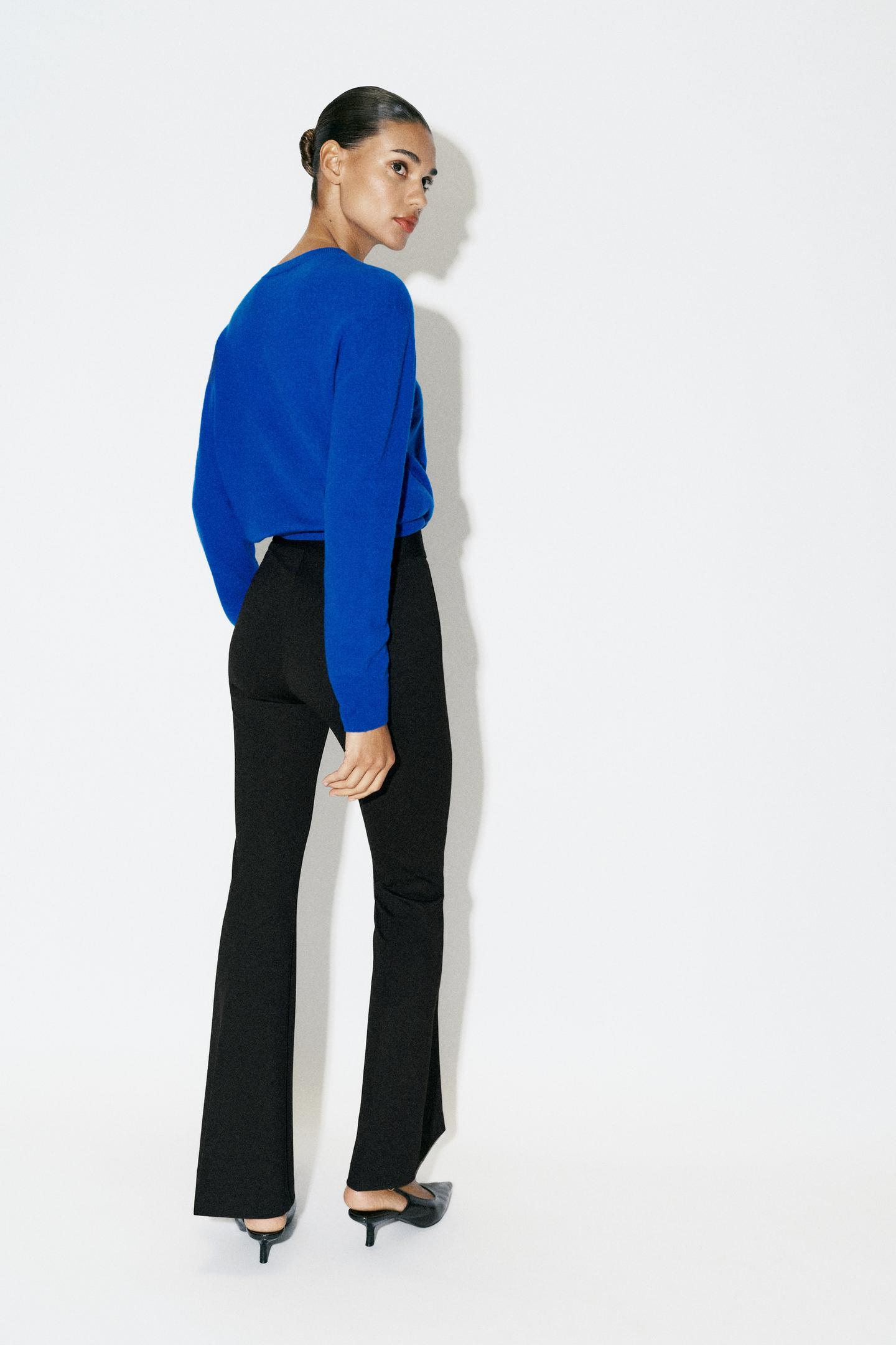 Женские леггинсы Zara Flare Buckle, цвет: Чёрный — фото 6