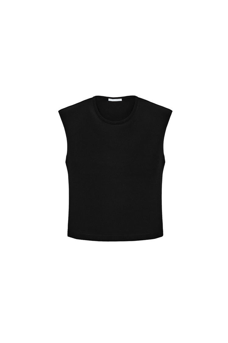 SLEEVELESS SHOULDER PAD TOP