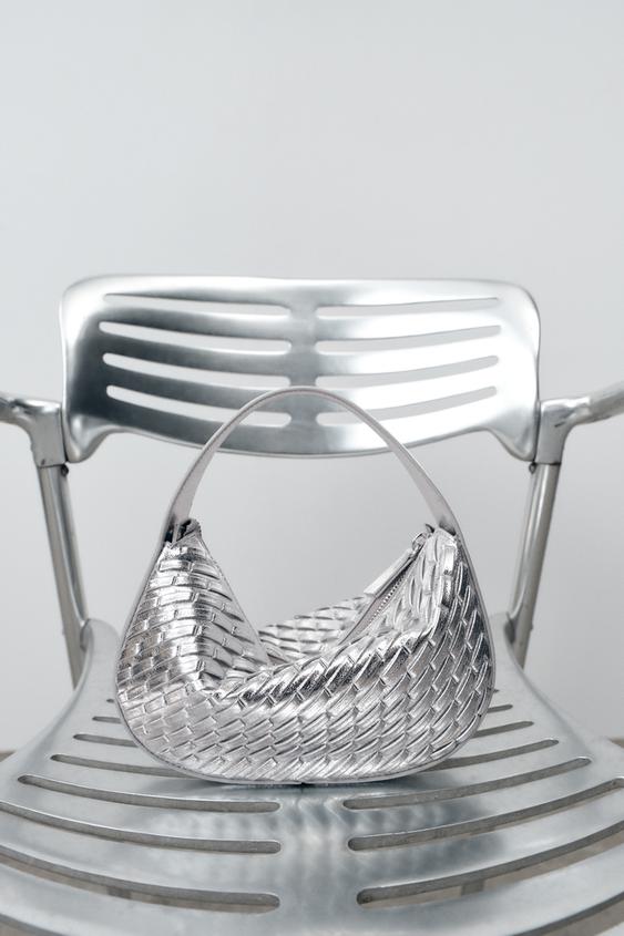 WOVEN EFFECT HANDBAG