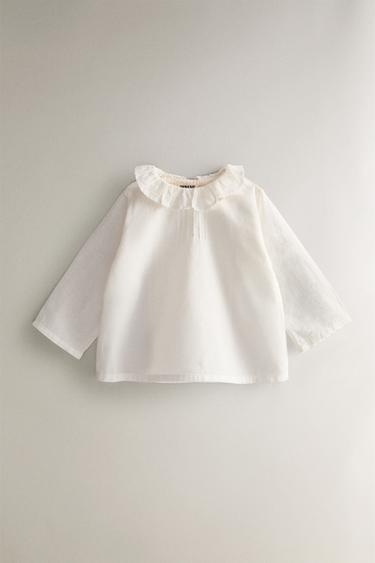 Zara CHILDREN’S SHIRT WITH COLLAR - Oyster-white - Image 0