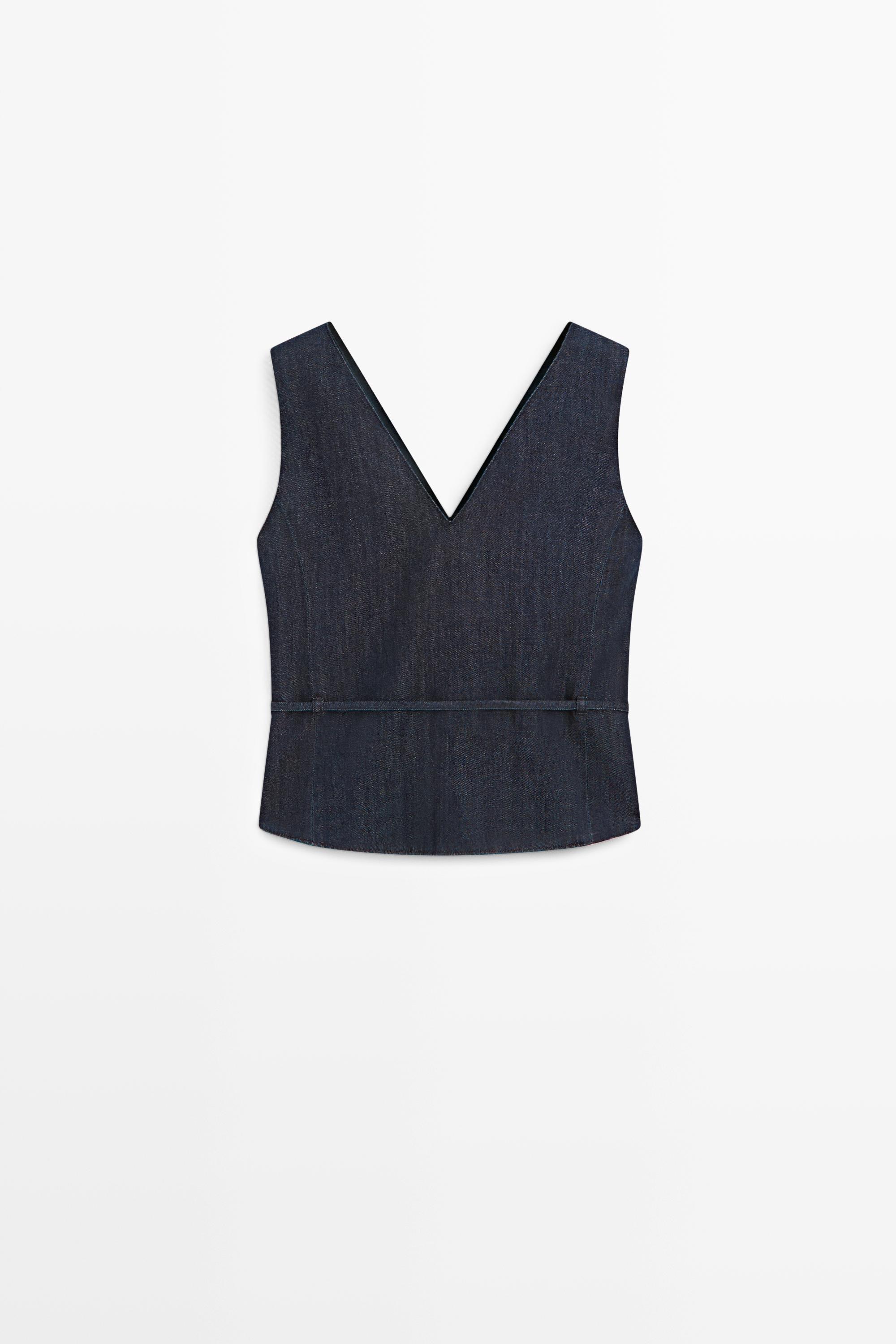 Gilet denim total look