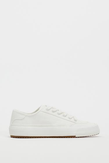 ZAPATILLAS DEPORTIVAS BAMBA TEJIDO - Blanco de Zara