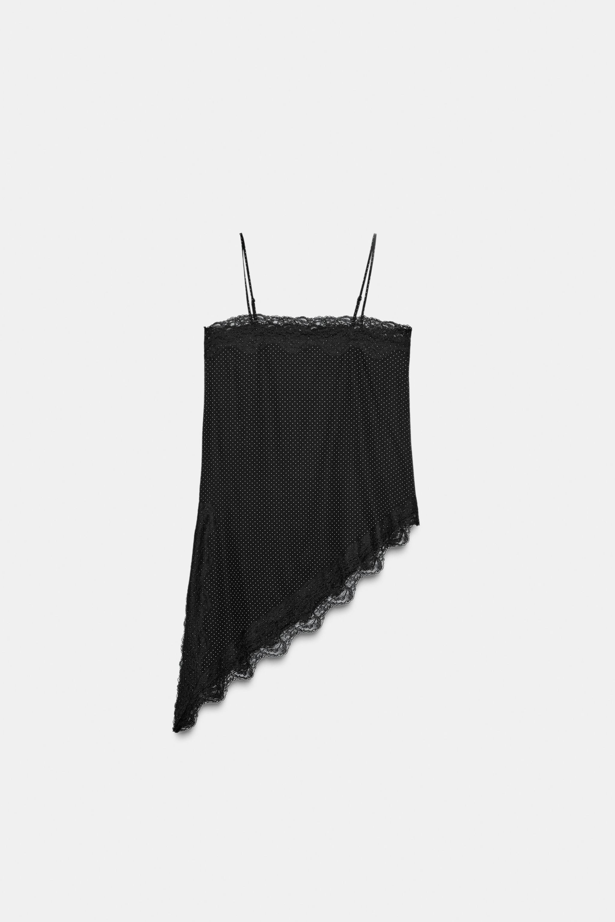 ASYMMETRIC POLKA DOT TOP ZW COLLECTION