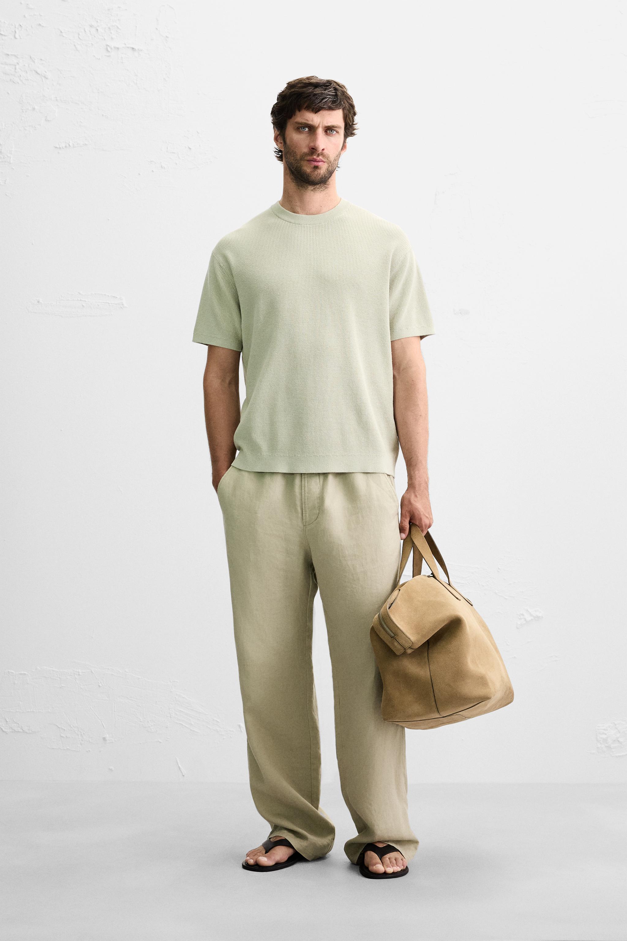 パール編みTシャツ - ライトグリーン | ZARA Japan / 日本