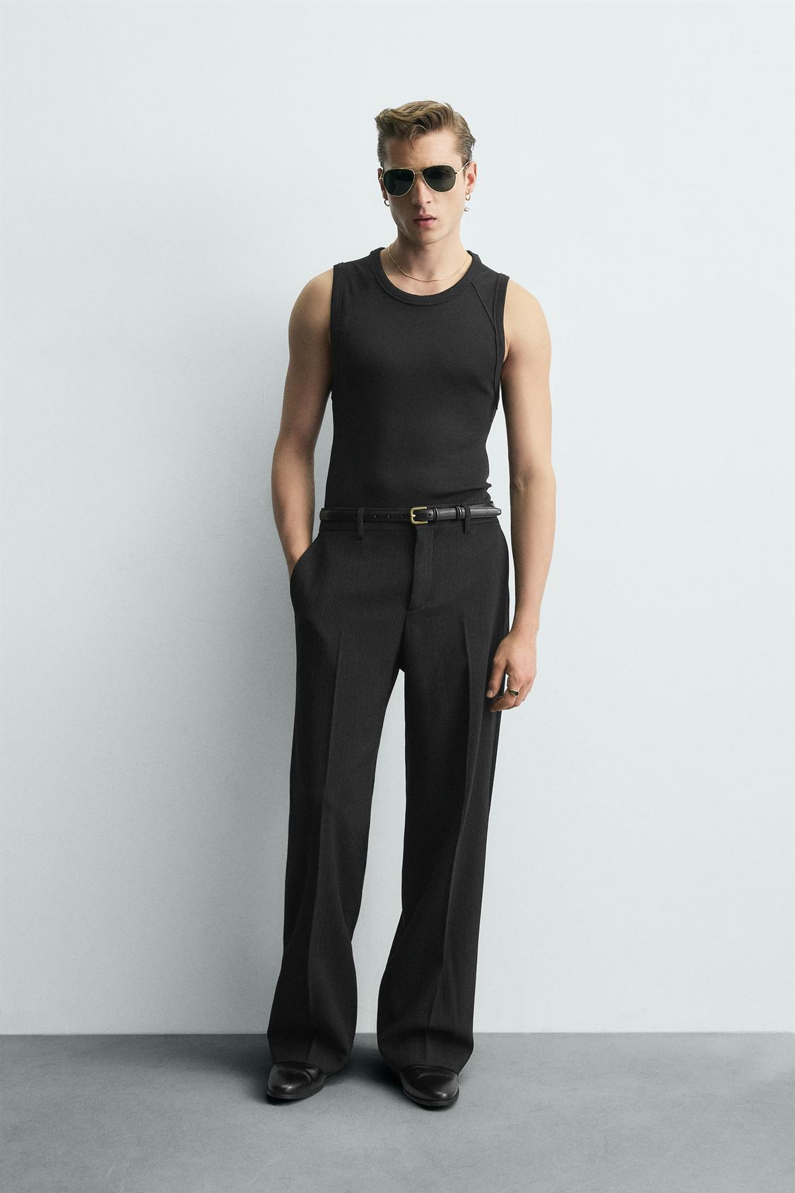 ОБЛЕГАЮЩАЯ МАЙКА НА БРЕТЕЛЯХ ОТ ZARA