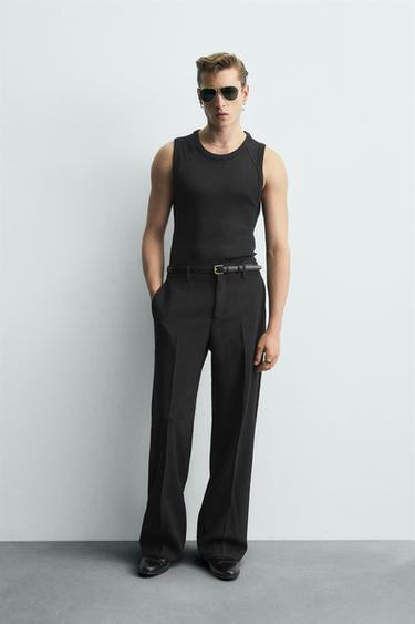 T-SHIRT DÉBARDEUR SLIM FIT - Noir de Zara - Image 0