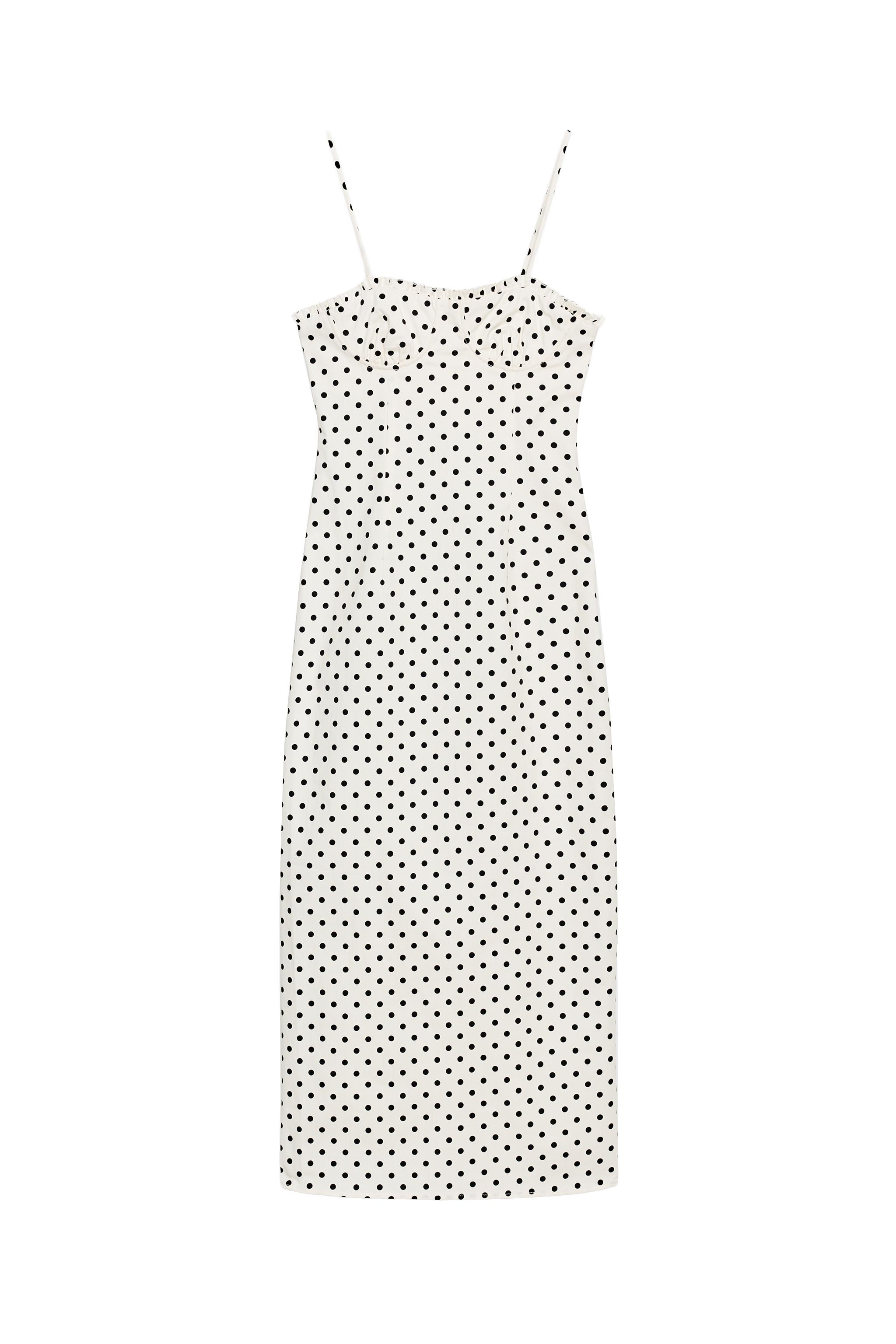 CORSET-STYLE POLKA DOT MIDI DRESS - Black / White | ZARA United States CORSET-STYLE POLKA DOT MIDI DRESS - Black / White | ZARA United States