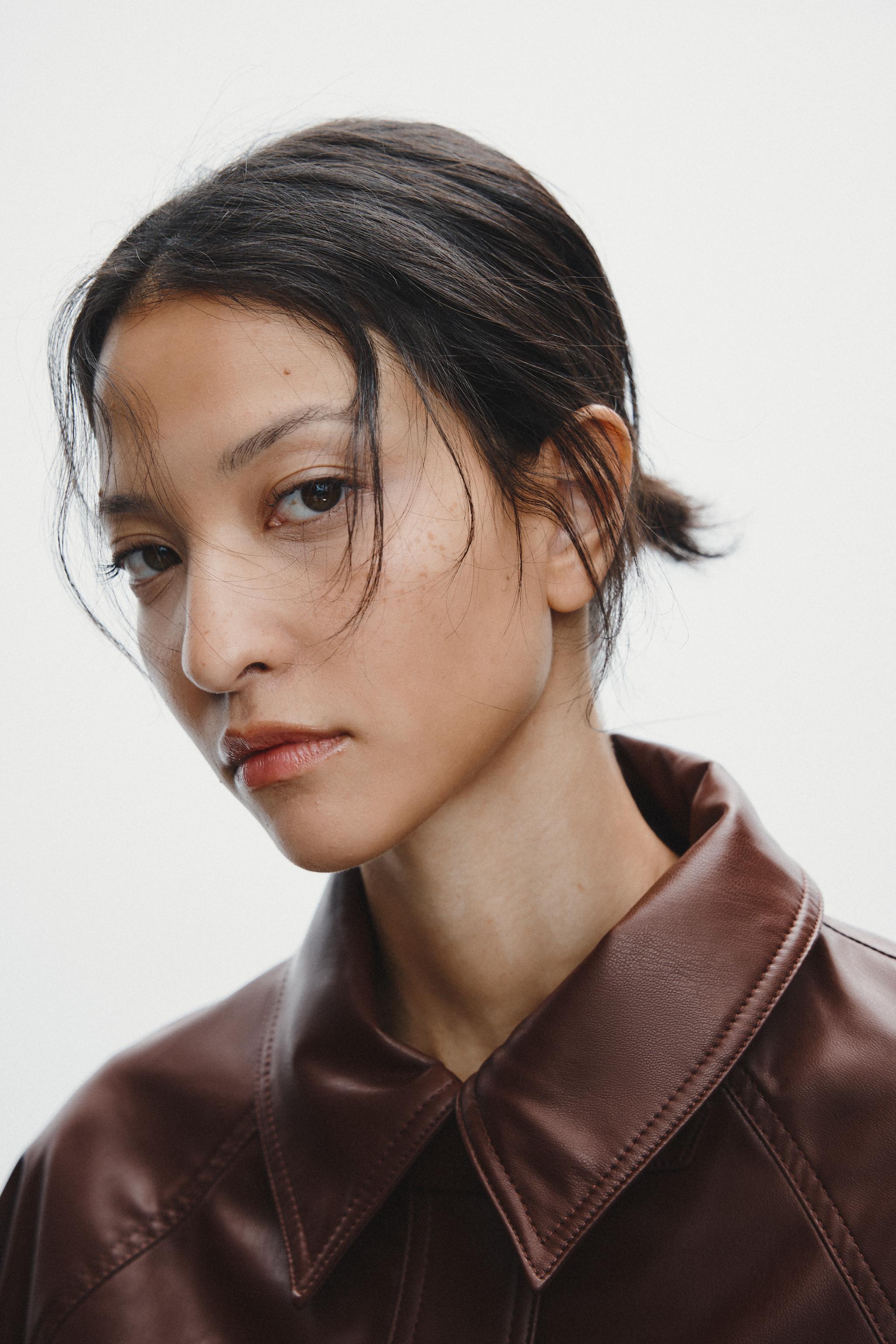 SHORT FAUX LEATHER TRENCH COAT - Brown | ZARA United States