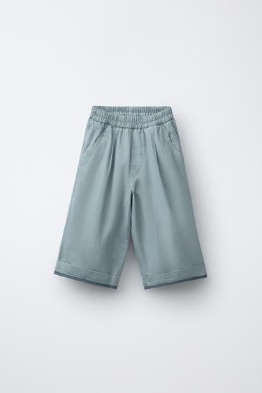 ZARA TIMELESS - PANTALON AVEC LIN BAS CONTRASTÉ - Bleu clair de Zara - Image 3
