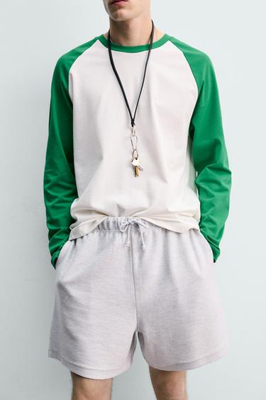 SHORT JOGGER RELAXED FIT TEXTURÉ - Gris chiné de Zara - Image 5