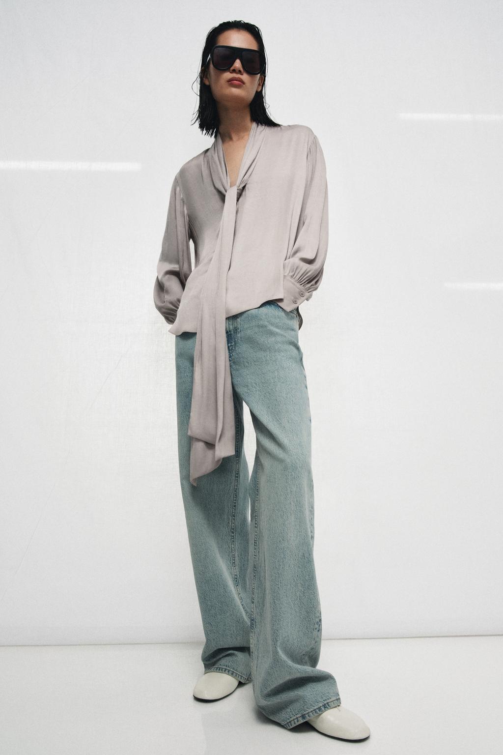 ZW COLLECTION TIED NECKLINE BLOUSE