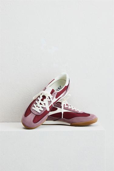 Zara RETRO SNEAKERS - Burgundy Red - Image 0