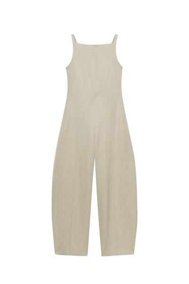 ZW COLLECTION JUMPSUIT WITH OPEN BACK - Beige by Zara