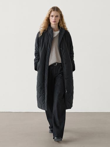 Zara Diamond quilted coat - Black - Image 0