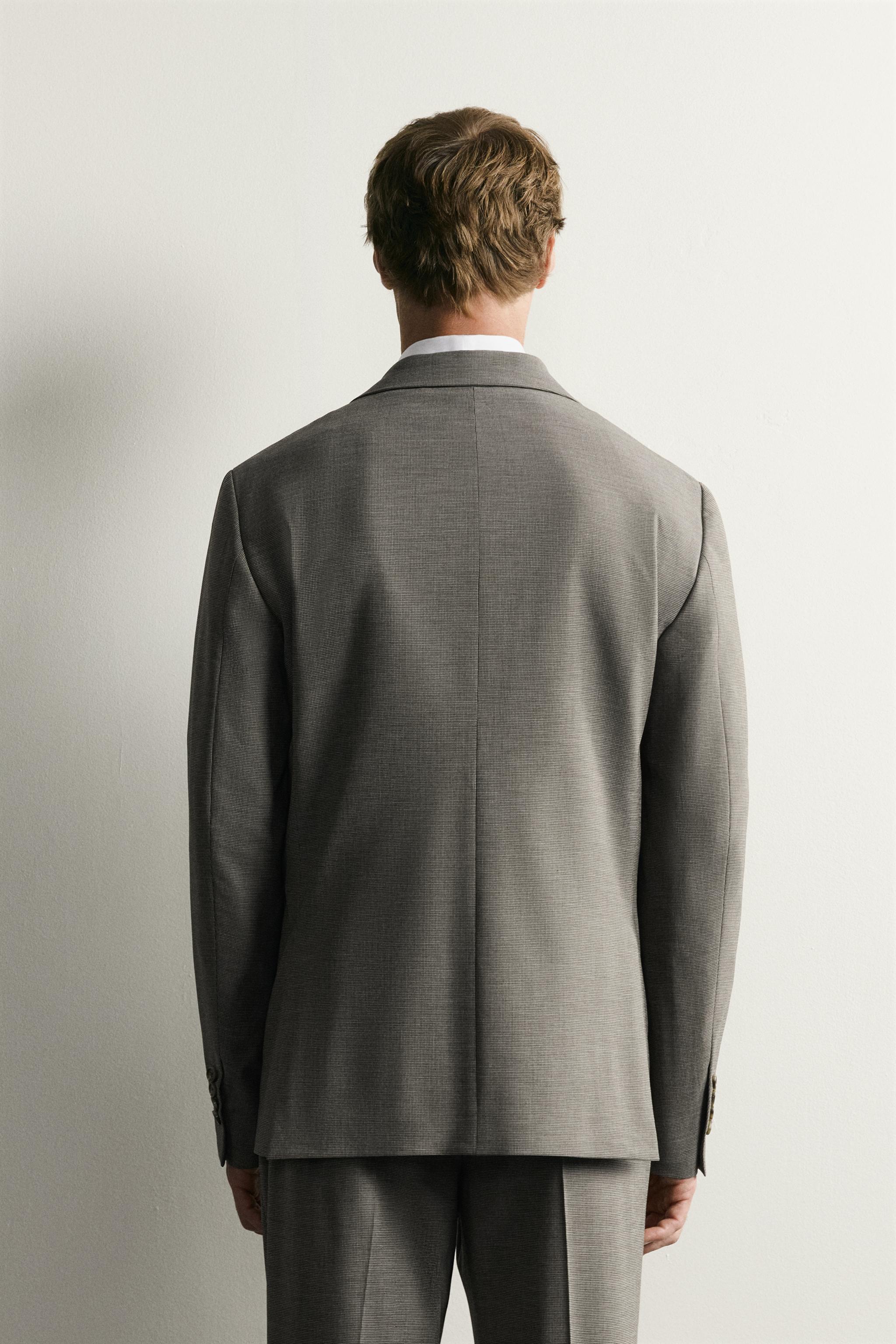 VESTE DE COSTUME REGULAR FIT PIED-DE-POULE
