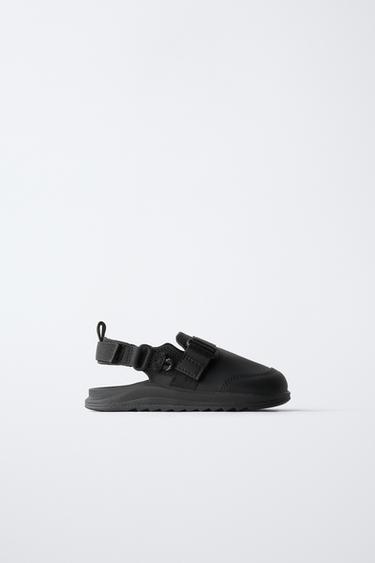 Zara RUBBERIZED CLOGS - Black