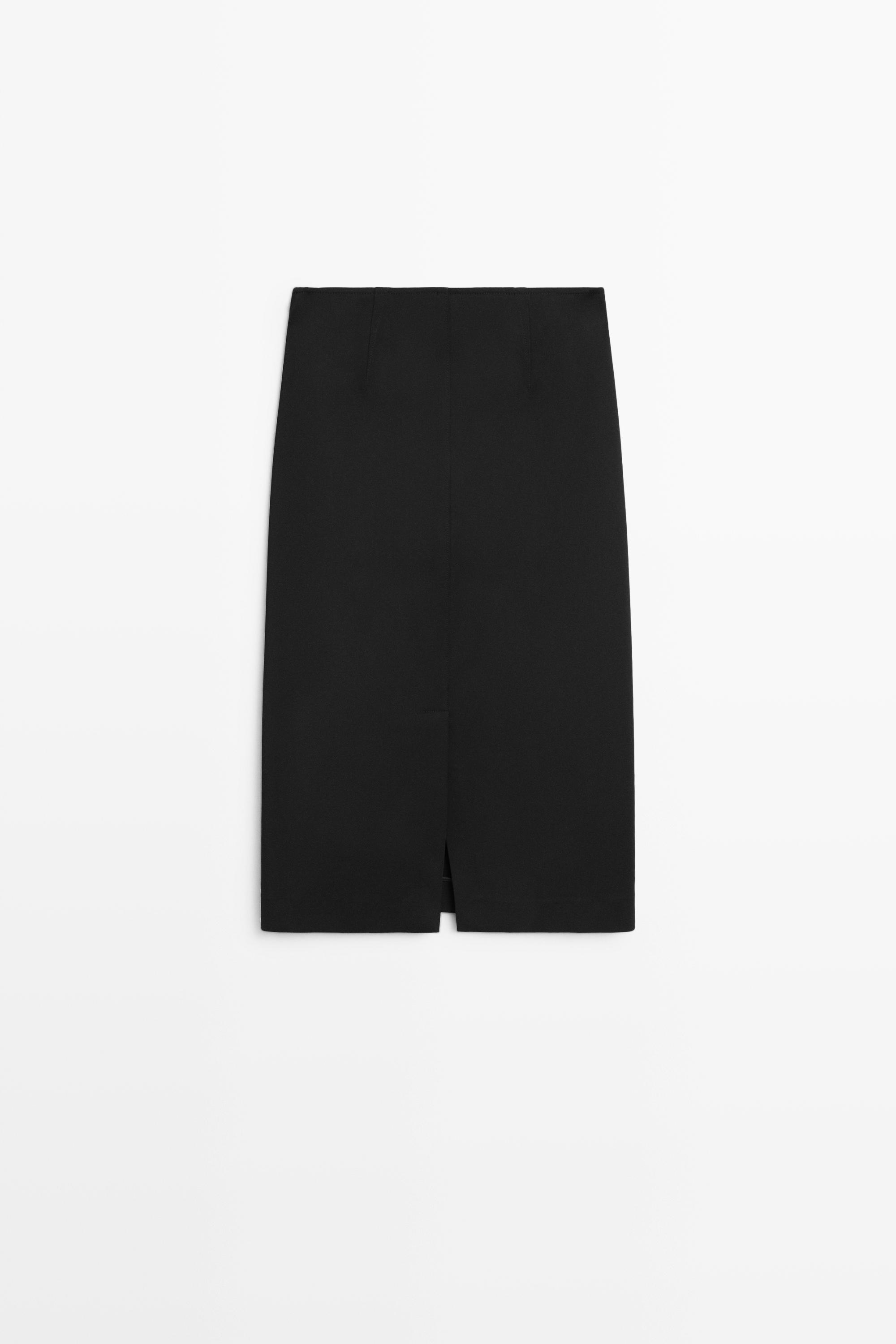Straight midi skirt