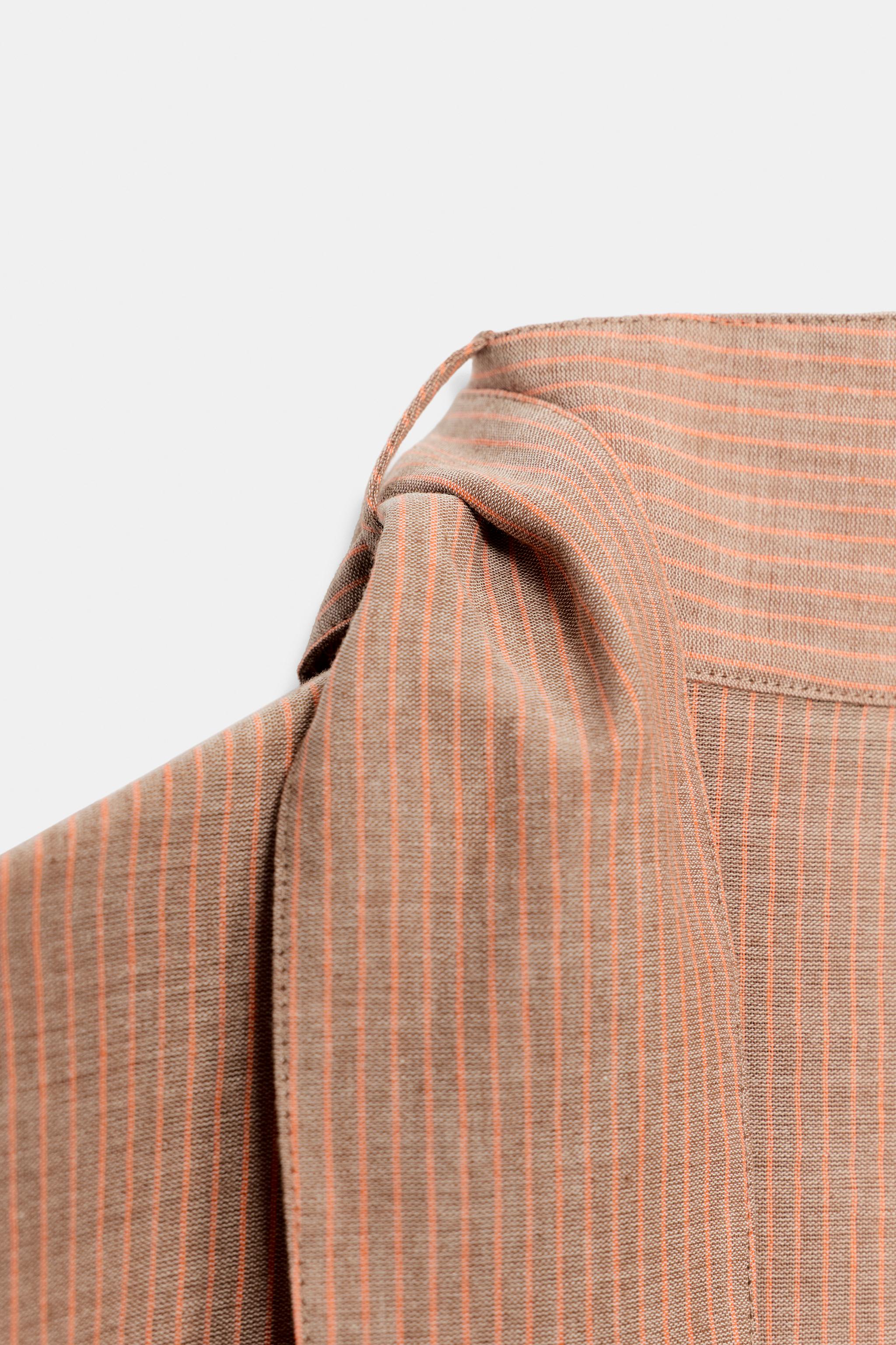 Женские рубашки Zara FROG FASTENING SHIRT ZW COLLECTION — фото 8