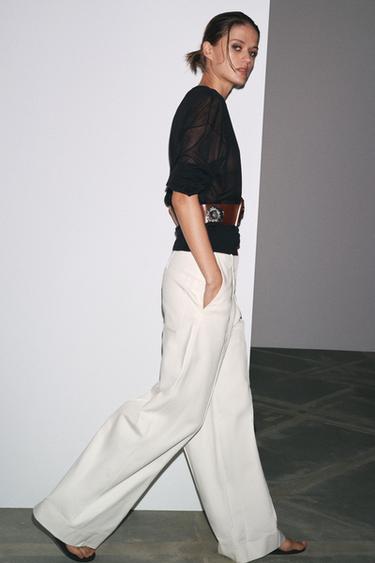 JEAN ZW COLLECTION WIDE LEG TAILLE HAUTE - Blanc de Zara - Image 3